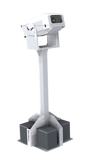 self-supporting pole for projector housing